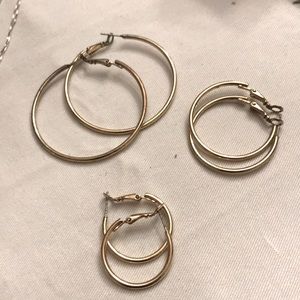 Gold hoop earrings
